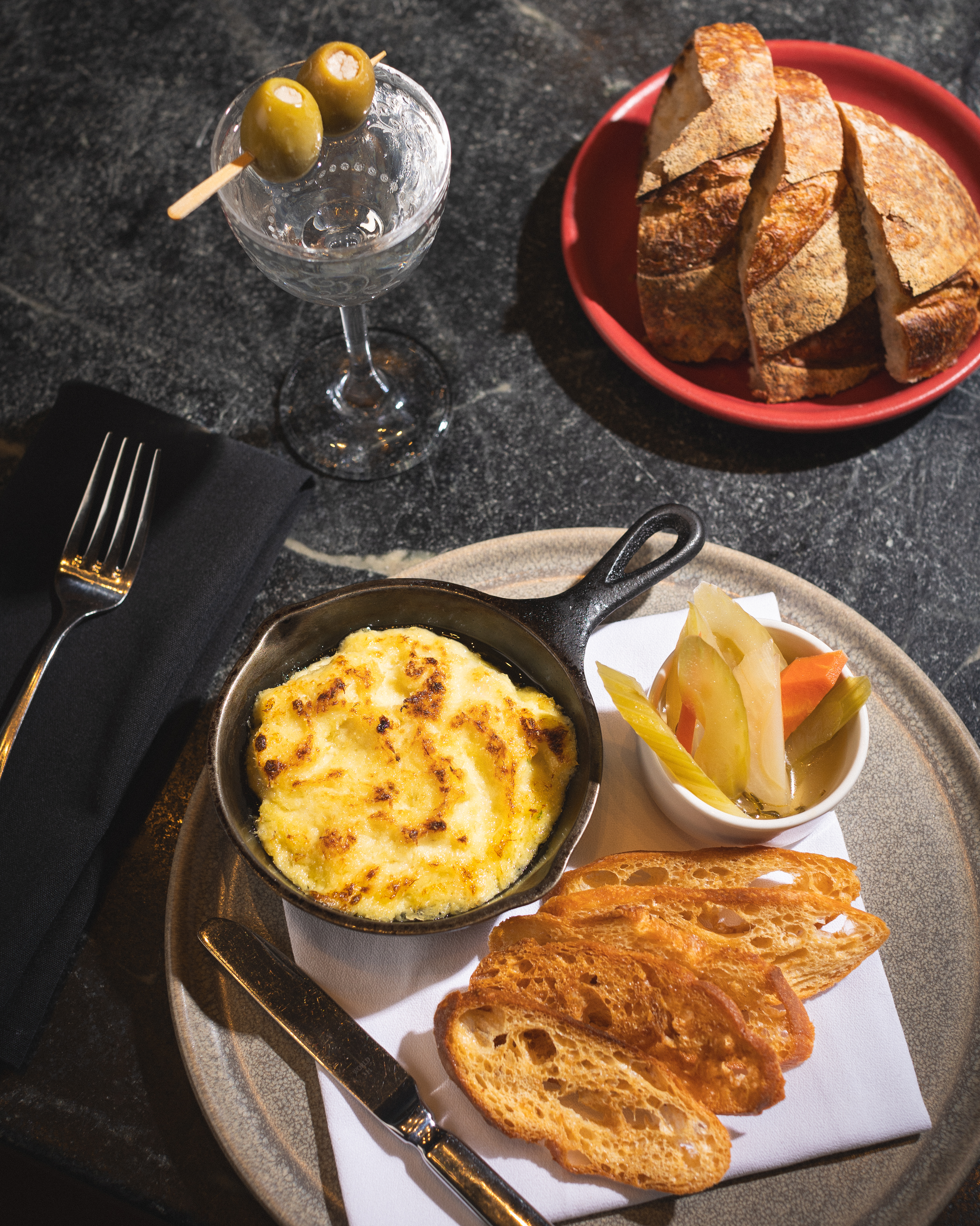 Brandade, House Pickles, Grilled Toast
